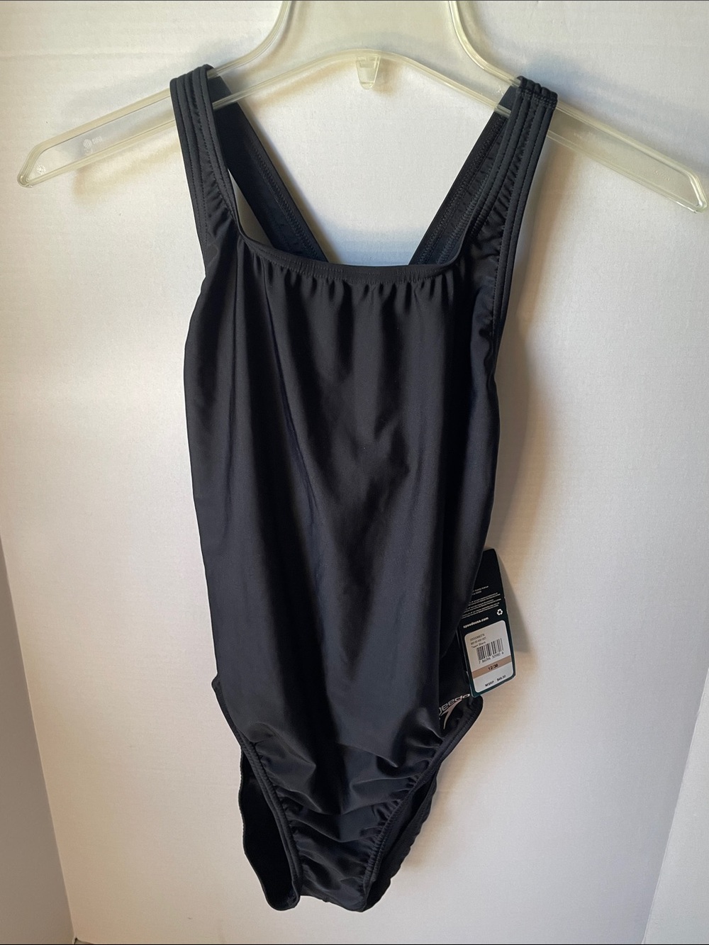 Speedo Black Women's Size 12/38  One-Piece Swim Suit NWT